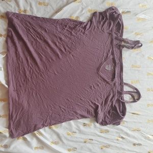 Plum strappy shirt